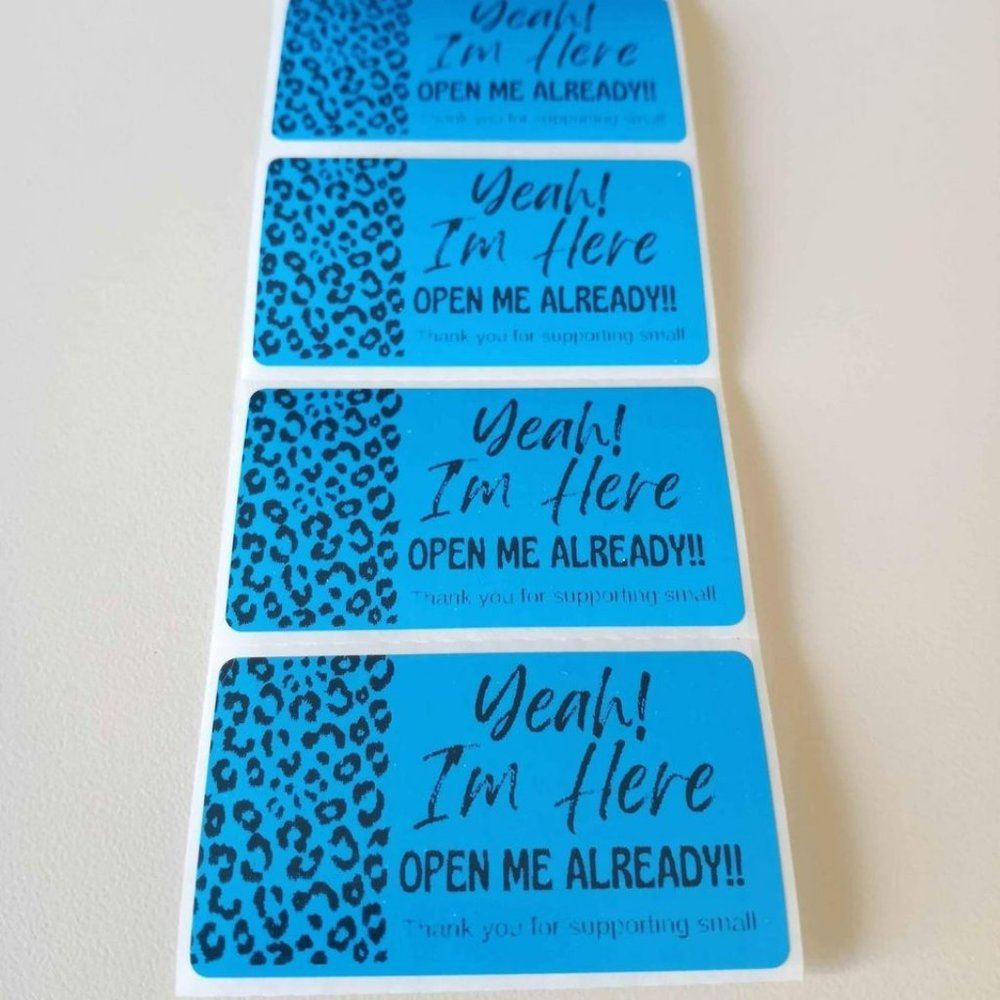 💙100 I'm Here- Shipping Labels Thermal Packaging Stickers 2.25"x1.25"💙